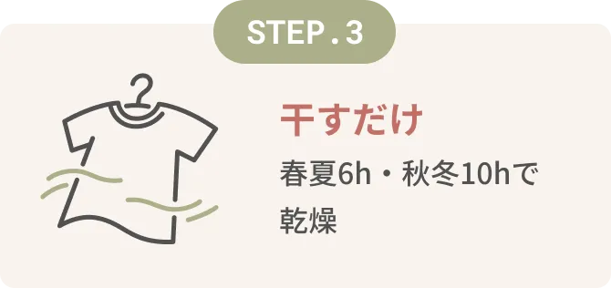 干すだけ